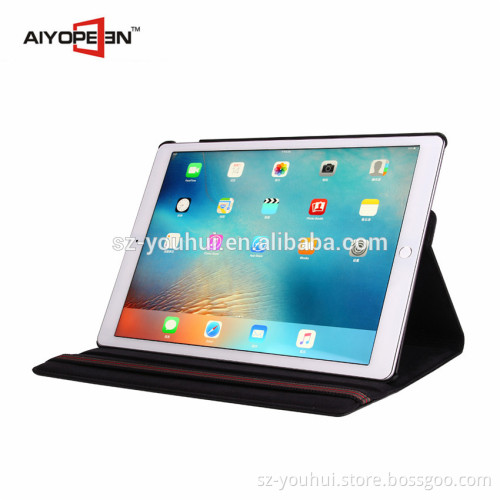 wholesale leather PU tablet case for iPad Pro 360 degree rotating With Auto Sleep